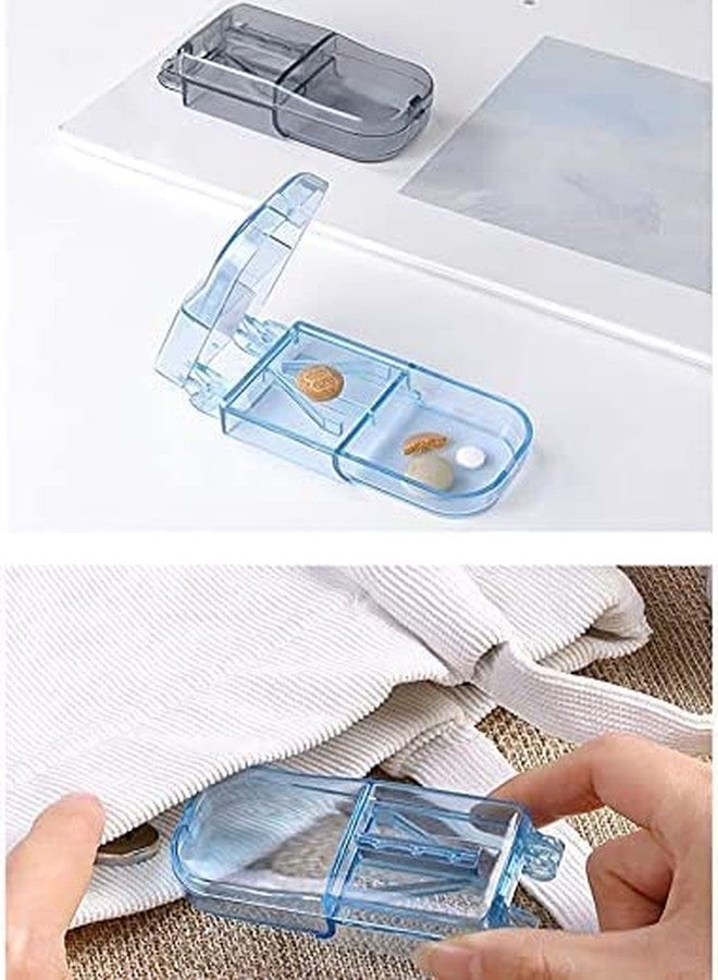 YEKDA Pill Cutter with Storage,Small Pill Cutter, Pill Splitter for Small or Large Pills and Vitamins Tablets, Portable Pretty Pill Crusher for Pocket or Purse(PackOf 1, Multi Color) (Pill Cutter) - Image 5